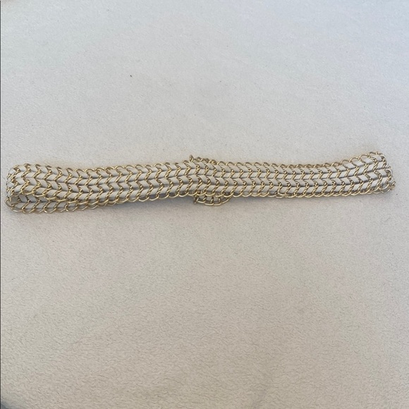 Vintage  White and Gold Chain Belt - Picture 3 of 9
